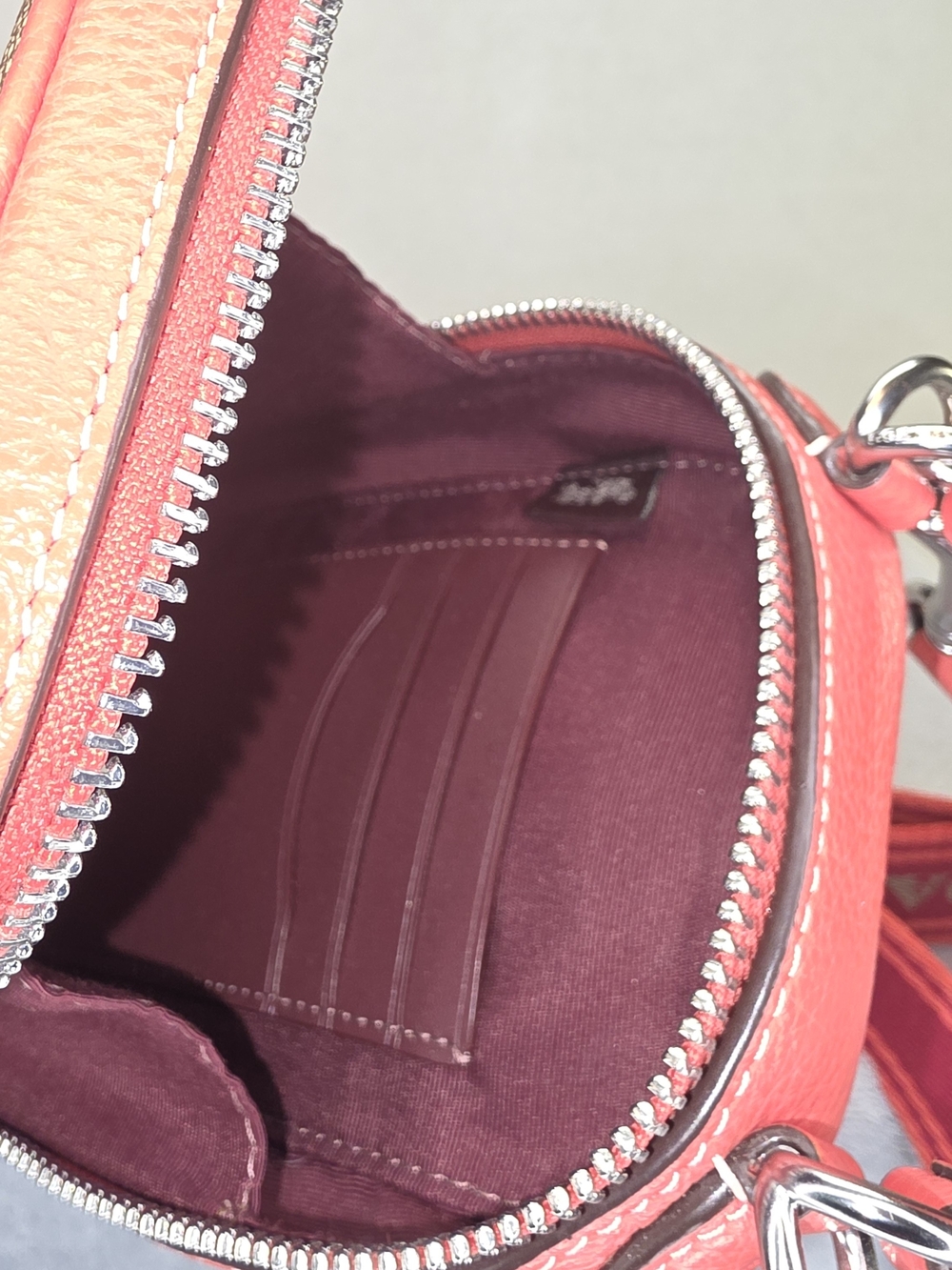 Coach Eva Phone Signature Canvas Crossbody Bag in Brown/coral # 89 - Picture 6 of 9